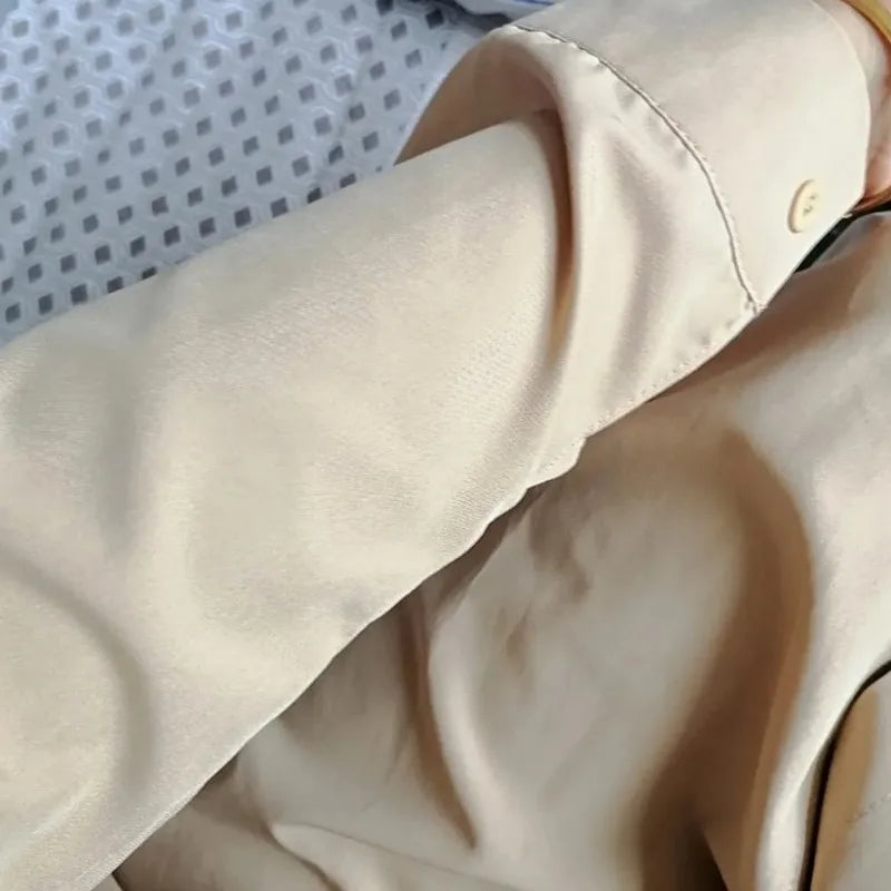Dresses Women Single Breasted Classy Turn-down Collar Defined Waist Chic Female Vestidos Popular Daily Spring Autumn Ulzzang