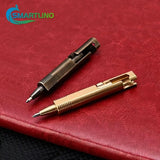 Mini Brass Bolt Action Ballpoint Pen Pocket Signature Pen Self Defense EDC Writing Tool Keychain Student Office School Supplies