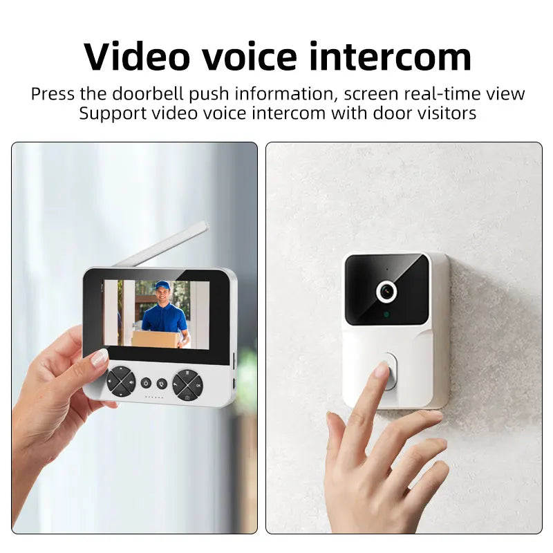 4.3 "Video intercom outdoor wireless doorbell smart home video doorbell with infrared night vision visual surveillance camera