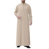 Long Sleeve Aman Abaya 2024 Jubba Thobe For Men Kaftan Pakistan Muslim Saudi Arabia Djellaba Islam Clothing Prayer Robe(M-3XL)