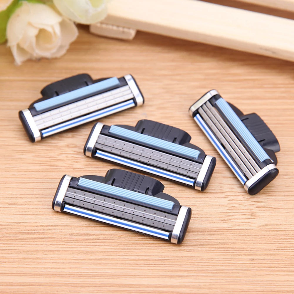 8-48PCS Manual Razor Blade for Gillette Mach 3 Stainless Steel Blade Sharp Safety 3-Layer Man Shaver Blades Replacement Gifts