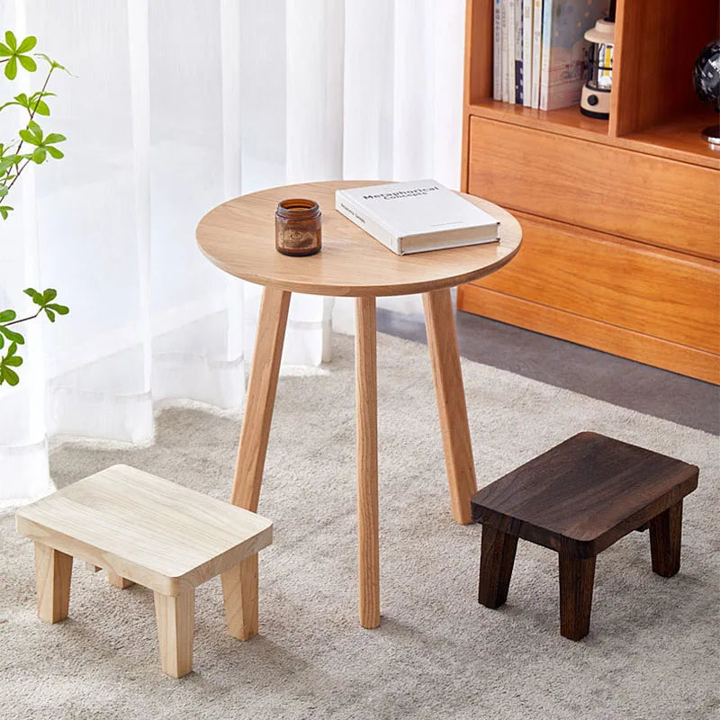 Household Living Room Stool Japanese Style Small Stools Adult Shoe Changing Stool Modern Minimalism Wooden Ottoman 가구