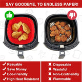 22cm Silicone Air Fryers Oven Baking Tray Pizza Fried Chicken Airfryer Basket Reusable Airfryer Pan Liner Accessories with Brush