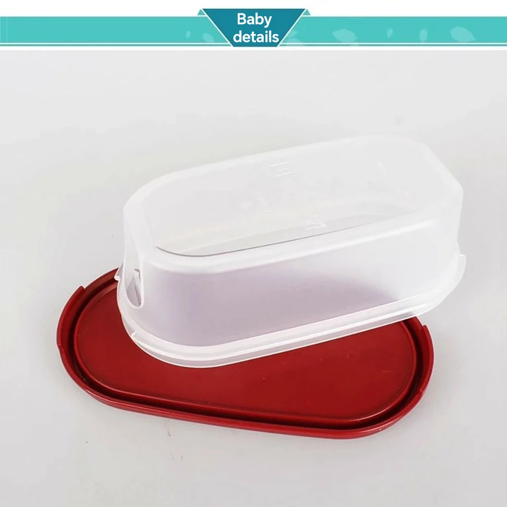 Tupperware 500ml  Food Storage Containers Set with Lids MM Sealed Grains Dry Goods Storage Box Plastic Storage Oval Classic Red