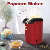 Popcorn Machine 1200W Fast Popping Maker High Popping Rate Fully Automatic Popcorn Machine Electric Air Popper for Home Kitchen