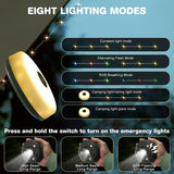 Rechargeable Portable Lantern Camping Light 10m LED String Lights Outdoor Tent Light with Hook XTE LED Flashlight Holiday Decor