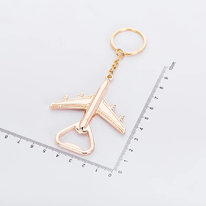 Creative Wedding Supplies Airplane Keychain Beer Opener Vintage Keychain Opener Gifts