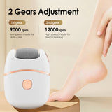 Electric Foot Grinder 2 Gears Automatic Pedicure Tool Remove Deadskin Calluses Thick Polishing Gentle Exfoliation With Light