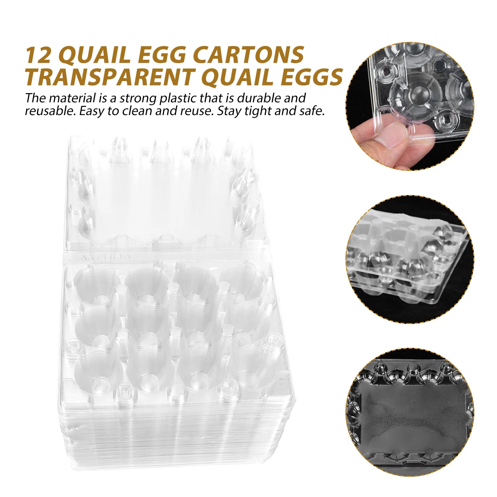 50 Pcs Quail Egg Tray Organizer Plate Kitchen Disposable Serving Trays Storage Plastic Pallets Container Carton