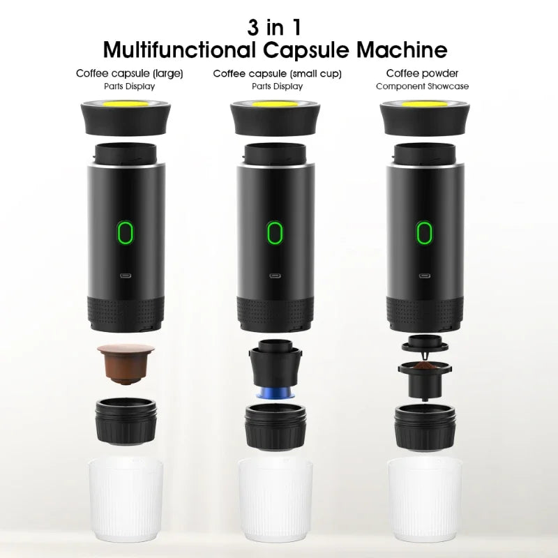 Xiaomi Youpin Coffee Machine Wireless Electric Portable Espresso 3 in 1 Espresso Coffee Maker Capsule Powder For Car Camping New