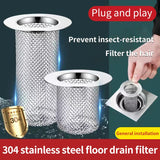 Stainless Steel Floor Drain Filter Mesh Sink Strainer Kitchen Bathroom Anti-clog Drains Bathtub Hair Catcher Shower Strainers