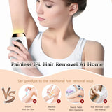 IPL Hair Removal Device 999999 Flashes Painless Laser Epilator for Face, Bikini, and Body - Permanent Hair Reduction