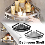 1/2PCS Bathroom Shelf No Drill Makeup Storage Organizer Aluminum Alloy Shampoo Rack Shower Shelf Bathroom Accessories Wall Shelf