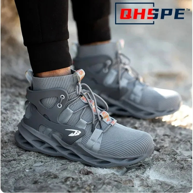 Man Safety Shoes Puncture-Proof Work Sneakers Lightweight Work Shoes Men Steel Toe Shoes Safety Boots Indestructible Shoes