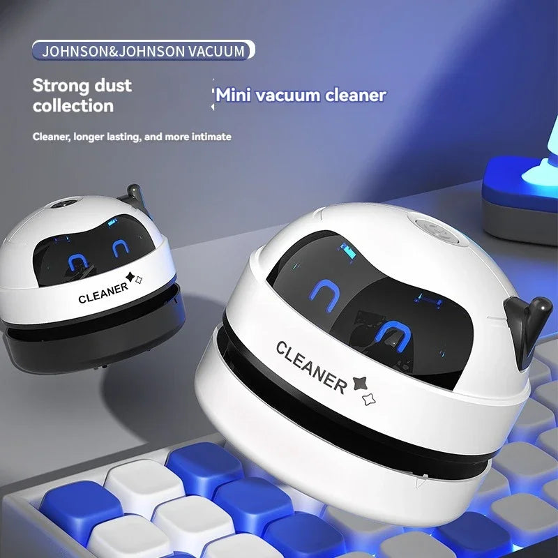 Wireless Vacuum Cleaner Mini Convenient Desktop Vacuum Cleaner Low Noise Strong Suction Cleaning Rechargeable for Work Study