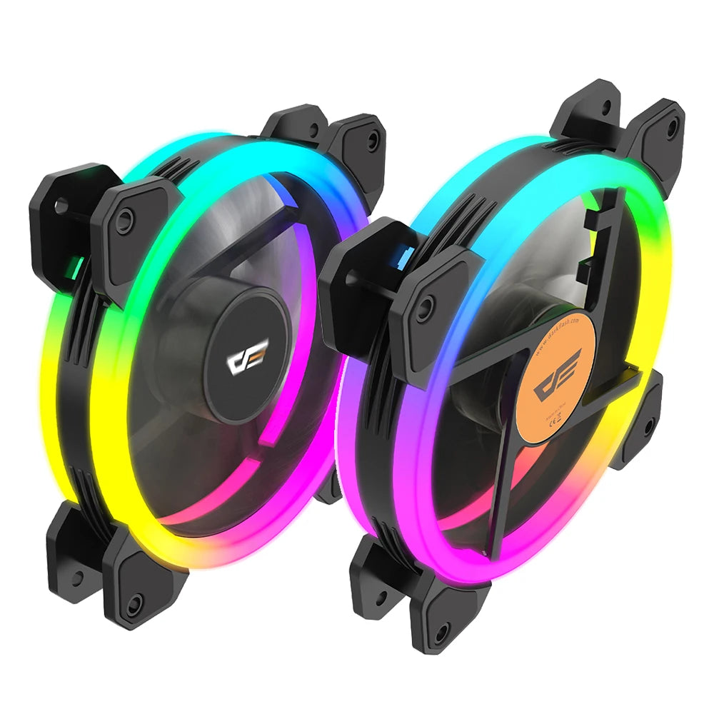 Darkflash DR11 RGB PC Case Fans Kits 6 Pin Double Ring ARGB Cooling for Desktop Computer