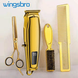 USB Rechangeable Hair Clipper Professional Electric Hair Trimmer Kit With LED Screen Display Hair Cut Scissors For Men