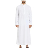 Men Islamic Clothing Muslim Loose Standing Neck New Saudi Round Neck Hui Robe Arab Middle East  Muslim Sets