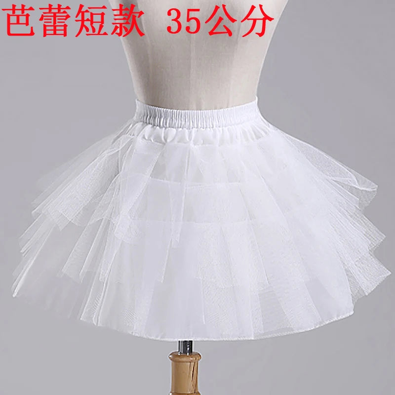 Brand New Children Petticoats for Formal/Flower Girl Dress 3 Layers Hoopless Short Crinoline Little Girls/Kids/Child Underskirt