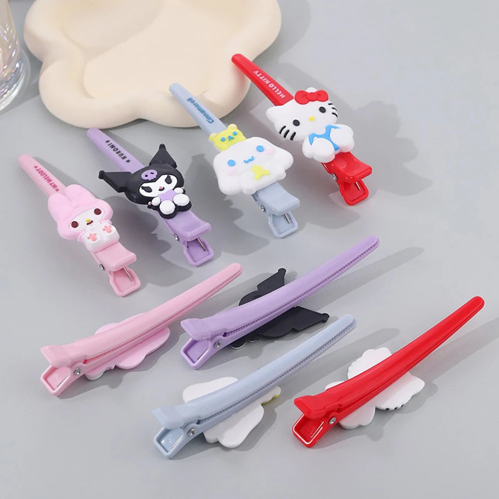 Sanrio Hello Kitty Hairpin Word Clip Y2K KT Cat Hair Clip Cartoon Kawaii Girls Clip Headdress Bangs Clips Hair Accessories Gifts