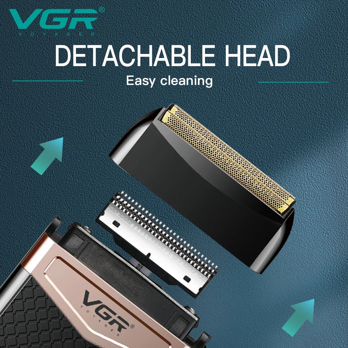 VGR Razor Electric Shaver Reciprocating Hair Trimmer Professional Beard Cutting Machine Portable Shaving Machine for Men V-331