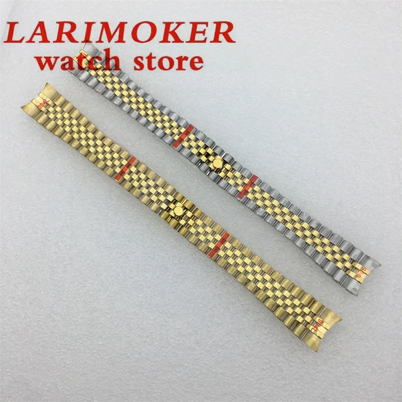 20mm Gold rose silver Jubilee bracelet 904L stainless steel five bracelet with folding buckle