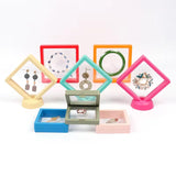 Plastic Transparent PE Film Anti-oxidation Jewelry Display Elastic Box Ring Earrings Bracelet Necklace Storage Box 1pc