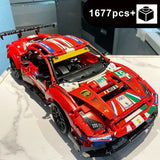 Technical Famous 42125 488 GTE AF Corse 51 City Racing Car Building Blocks MOC Bricks Super Sports Cars Model Boys Assembly Toys