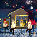 2024 New LED Solar Power Snowman Lamp Solar Lights Garden Decoration Solar Outdoor Light for Christmas Lawn Yard Pathway Decor