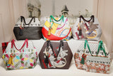 Buy one get one free large mother and child bag with PVC pattern design, exquisite women's shopping bag, travel bag