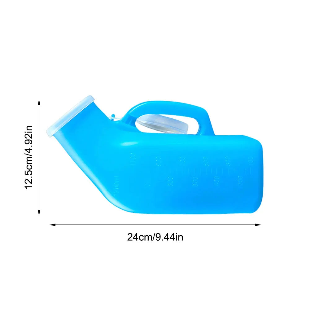 1-5pcs Urinals for Men 1200ml Thick Plastic Mens Bedpan Bottle with Lid Pee Container Urinary Bottle Male Urinal Pee Bottle