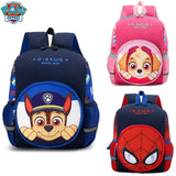 حقيبة ظهر Paw Patrol Spiderman Bagpack Chase School Bag Skye حقائب كتف مزدوجة للفتيات والأولاد حقيبة تخزين للسفر هدية أنيمي للأطفال