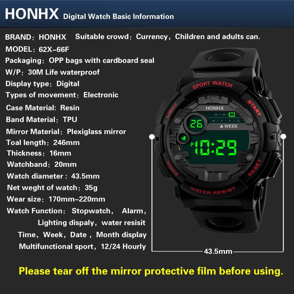 Cool Sports Electronic Watches With Four Buttons Sport Army Watch Fashion Outdoors Led Digital Watch For Men Reloj Hombre