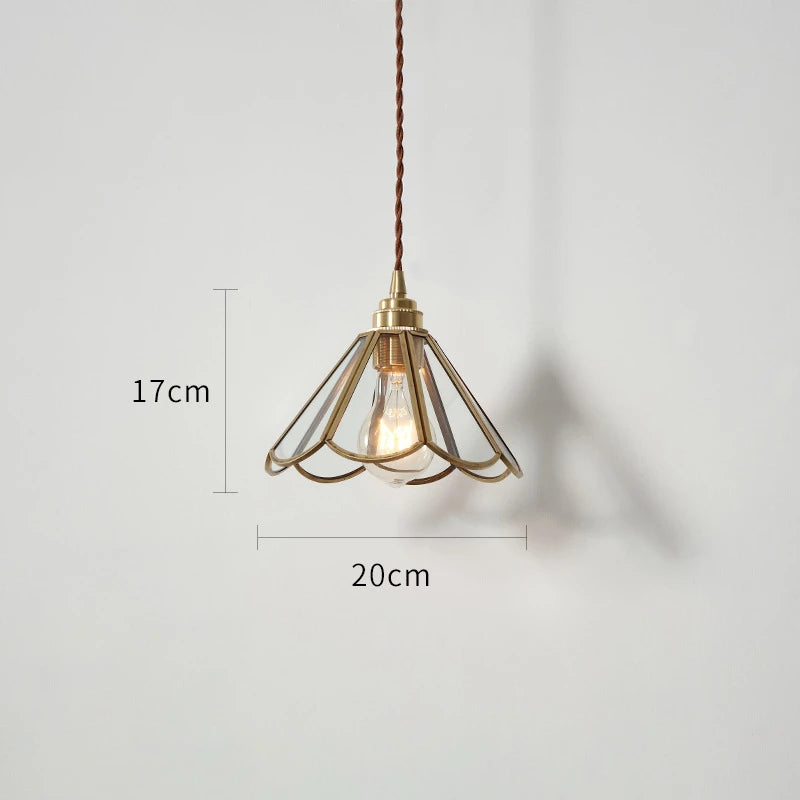 IWHD 2022 NEW Nordic Glass LED Pendant Lights Fixtures Copper Bedroom Dinning Room Restaurant Modern Hanging Lamp Lighting