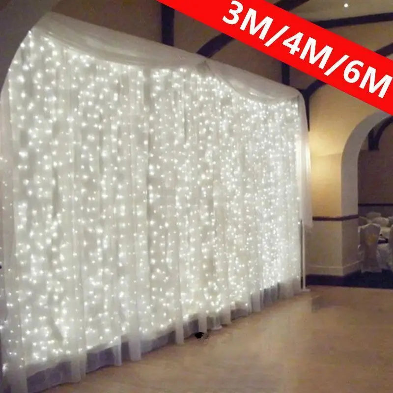 USB Curtain Garland on The Window LED String Lights Fairy Festoon Remote Control Christmas Wedding Decorations for Home Room