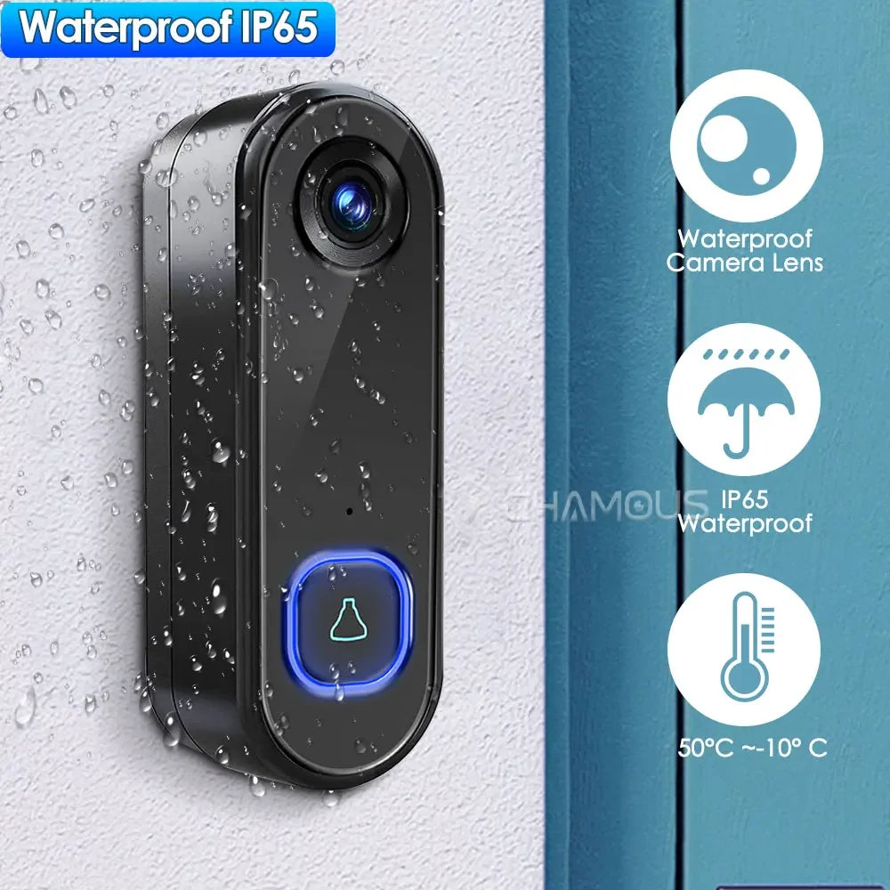 TUYA Video Doorbell WiFi  Wireless Outdoor Door Bell Camera AC Power 1080P Video Door Phone Waterproof IP65 Alexa Google Home