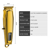 USB Rechangeable Hair Clipper Professional Electric Hair Trimmer Kit With LED Screen Display Hair Cut Scissors For Men