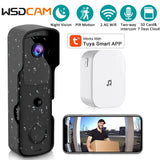 WSDCAM Smart Tuya WIFI Doorbell Camera 1080P HD Wireless Video Doorbell PIR Night Vision Visual Doorbell Camera Home Security