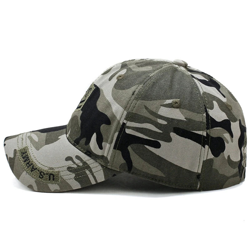 US Embroidery Men Women Baseball Cap Camouflage Jungle Unisex Snapback Hip Hop Outdoor Sun Visor Cotton Trucker Dad Hat