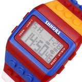 Hot Children's Watches Digital Led Chic Unisex Colorful Constructor Blocks Sports Relogio Masculino Wrist Women Watch Kids @15