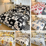 Disney Mickey Minnie Lotso Bedding Set Duvet Cover Bed Sheet Pillowcase Bedsheet Double Single King Queen Twin Size Home Textile