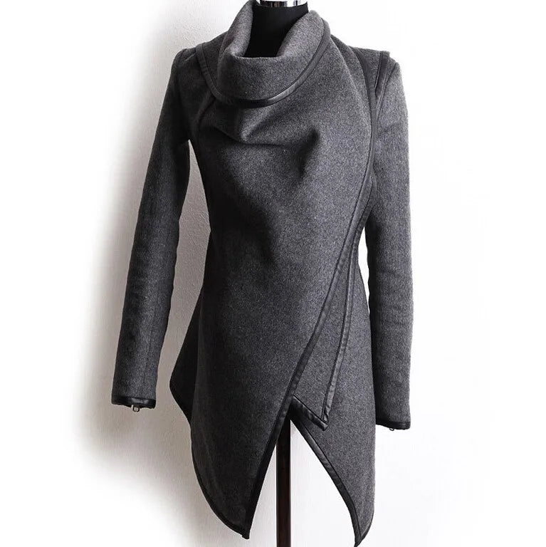 Women Trench Coat Long Cashmere Overcoats Trench Woolen Coat Female Warm Wool Long Sleeve Overcoat