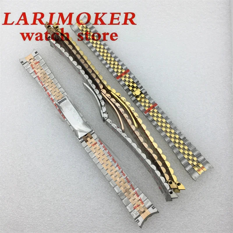 20mm Gold rose silver Jubilee bracelet 904L stainless steel five bracelet with folding buckle