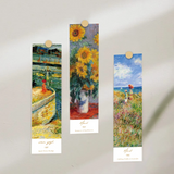 1pack/30pcs World Classic Painting Bookmarks Paper Retro Oil Painting Decoration Reading Book Page Markings Card Bookmarks