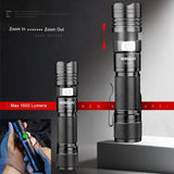 Portable Hand Lantern Powerful LED Flashlight Waterproof 5 Modes Zoom Torchlight Super Bright Torch USB Rechargeable Emerency