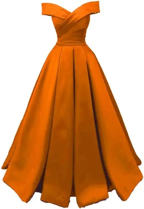 Customized Vintage Off The Shoulder Evening Dresses Long Satin Prom Dress Elegant Women Formal Gowns Wedding Dress Party Dress