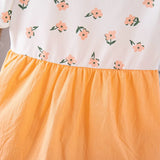 Summer Girls Baby Dresses Short Sleeve Floral Princess Dress Kids Children Outfit 0-3 Years Old