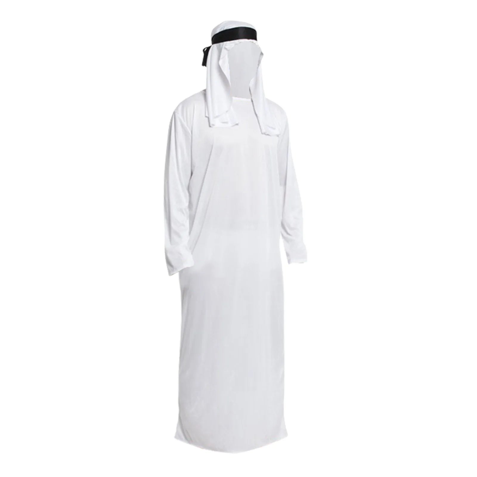 male outfits Arab Middle UAE Robe for Men Long Sleeves Arab Muslim Middle East Crew Neck Maxi-Muslim Dubai Thobe Long Abaya