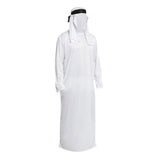 Male Outfits Arab Uae Robe For Men Long Sleeves Arab Muslim Middle East Crew Neck Dubai Thobe Long Abaya With Headband Strap