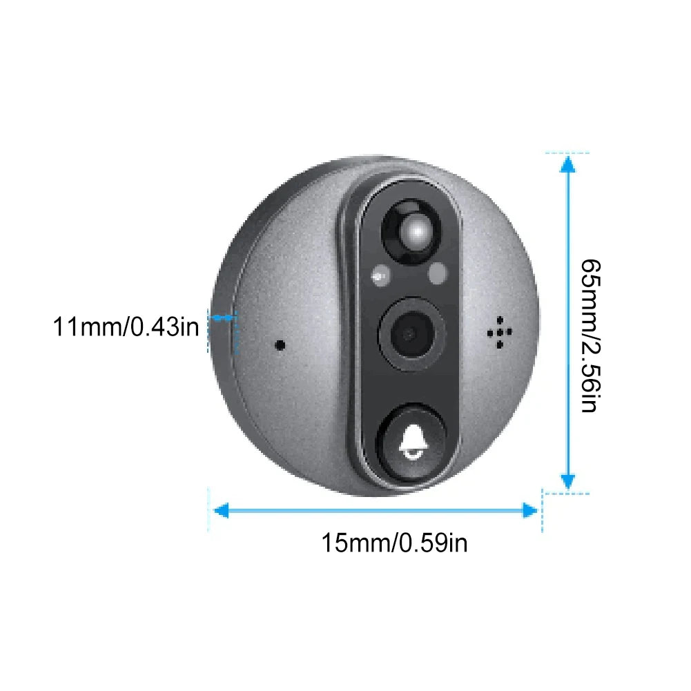 WiFi Door Peephole Viewer 4.3 IPS Screen Wireless Digital Door Bell Night Vision PIR Motion Detection for Home Security